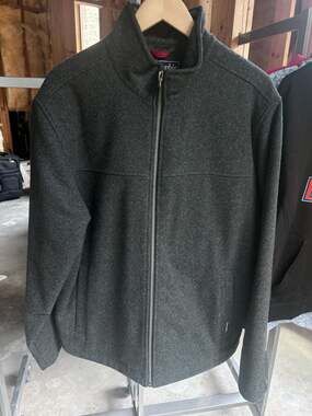Abercrombie & Fitch Wool Blend Quilted Lined Full Zip Jacket Size L